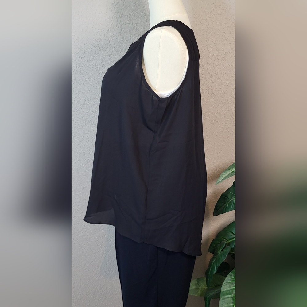 CATO Solid Black Sleeveless Women's Top - Plus Size 18/20W or Size 2X - Picture 4 of 6